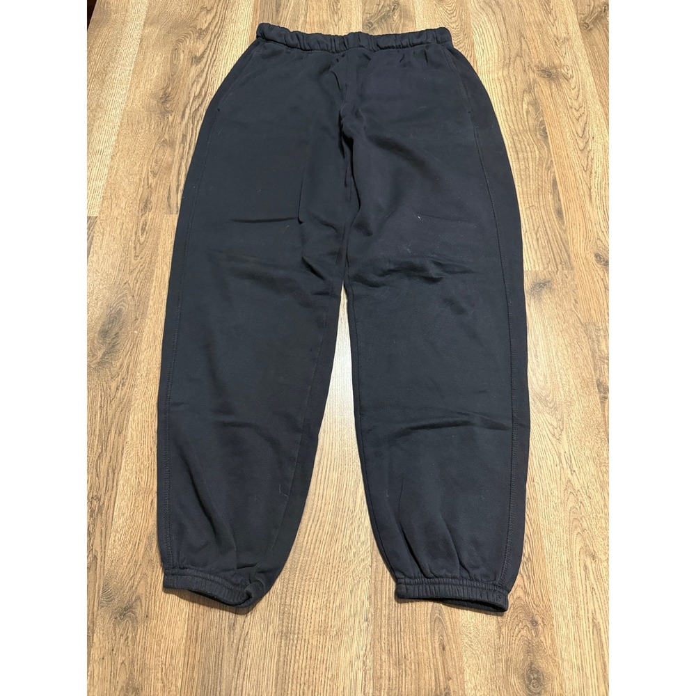 Old Navy Sweatpants Mens Size M Black Jogger Elastic Waist Fleece Lined